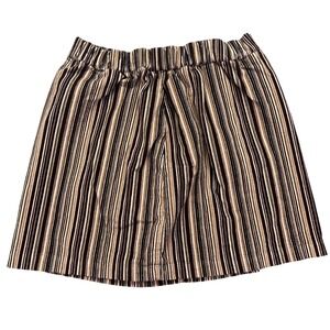 American Eagle Striped Skirt Elastic Waist Casual Flared Mini S Fits‎ 28"